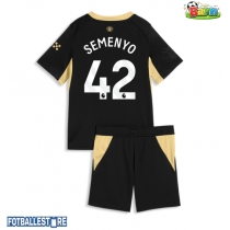 Manchester City Antoine Semenyo #42 Bortedraktsett Barn 2026-27 Kortermet (+ Korte bukser)